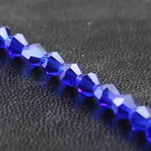 Chinese 4mm Bicone Crystals - Royal Blue